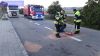 Ölspur, Öl auf Fahrbahn